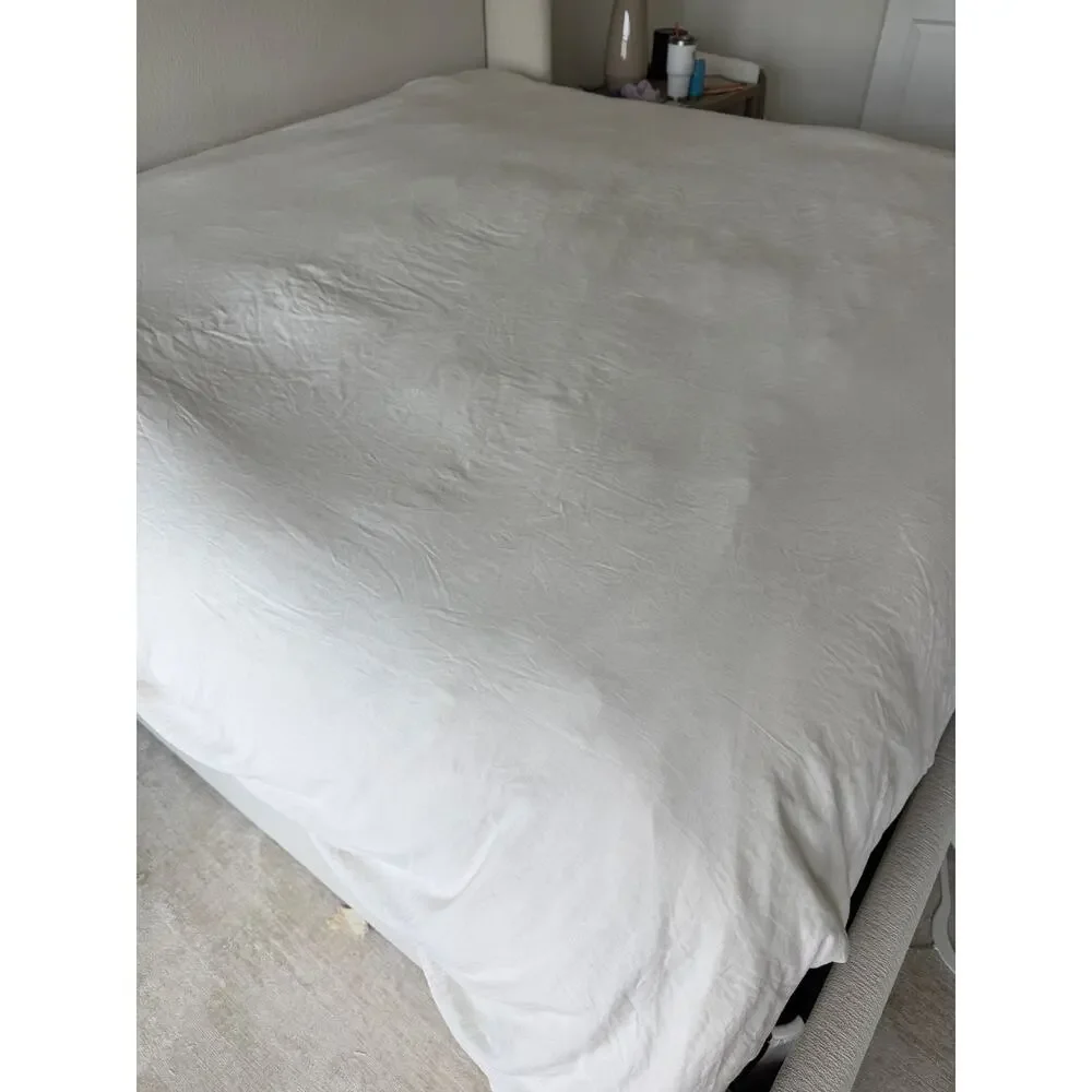 Cozy Earth Linen Duvet Cover King + Matching Shams Natural (flawed see details)